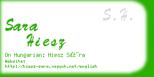 sara hiesz business card